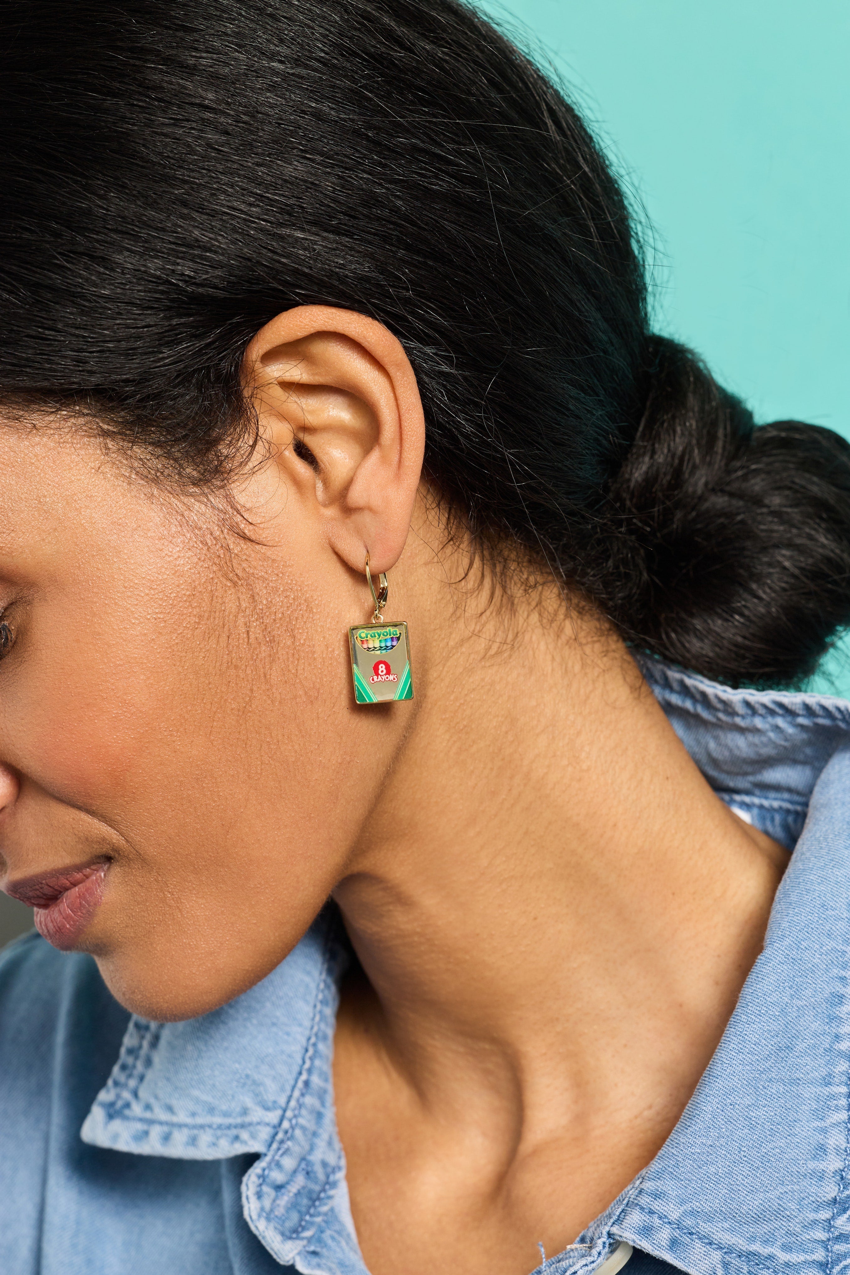Crayola 'To Teach Is To Color A Life Forever' Crayon Box Earrings - Aaria Tees Aaria Tees