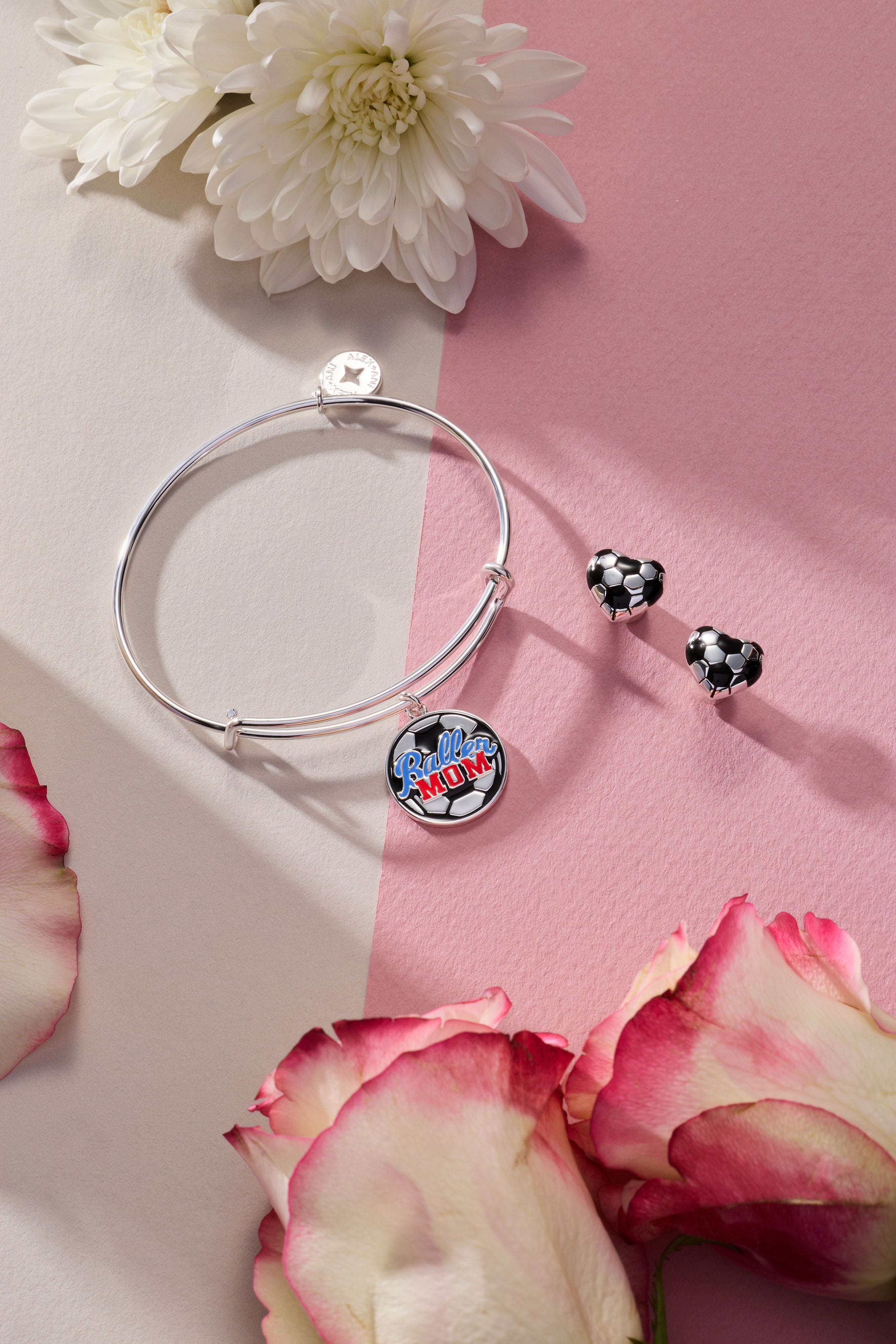 Soccer Heart Stud Earrings - Aaria Tees Aaria Tees