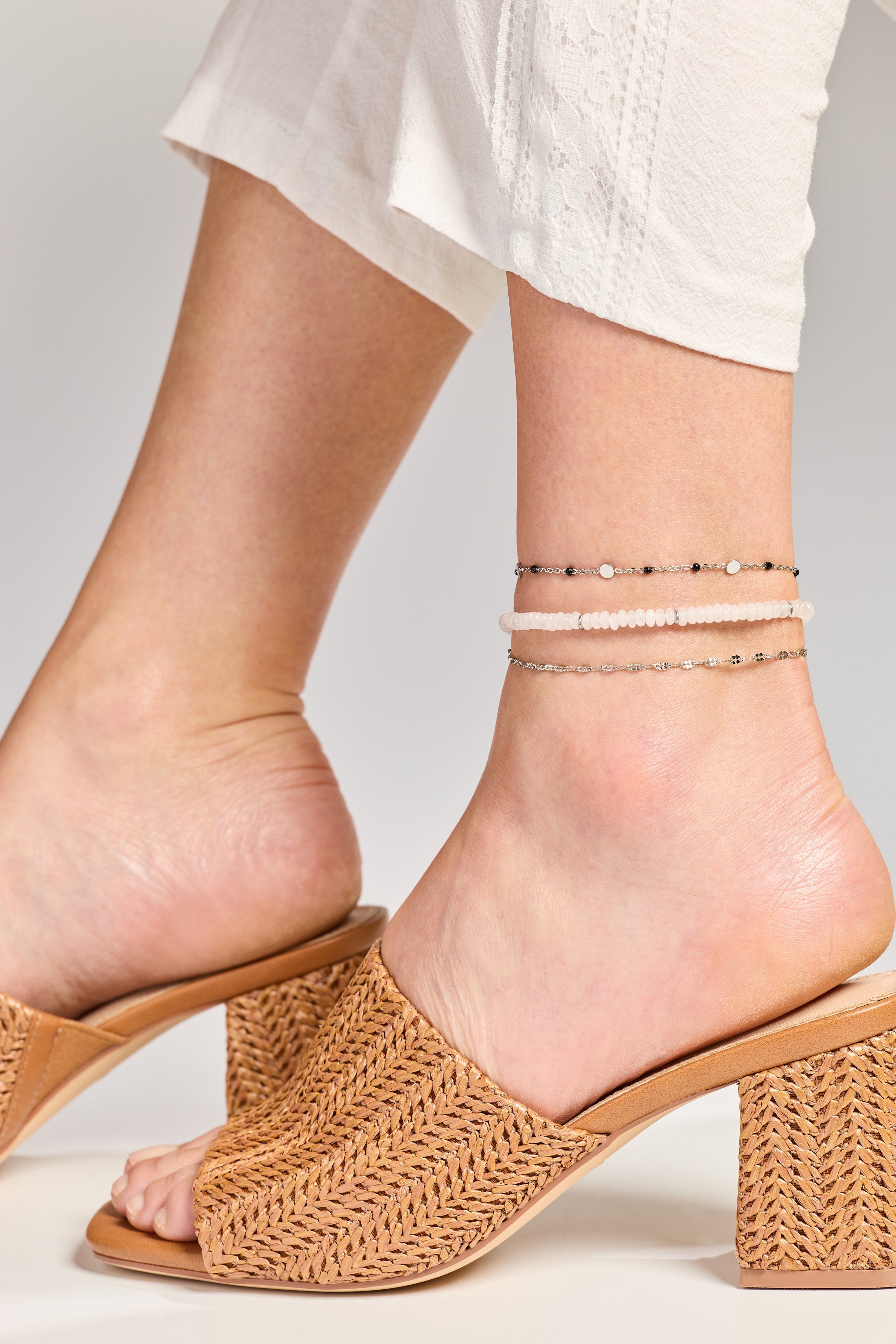 Multi Faceted Chain Anklet - Aaria Tees Aaria Tees