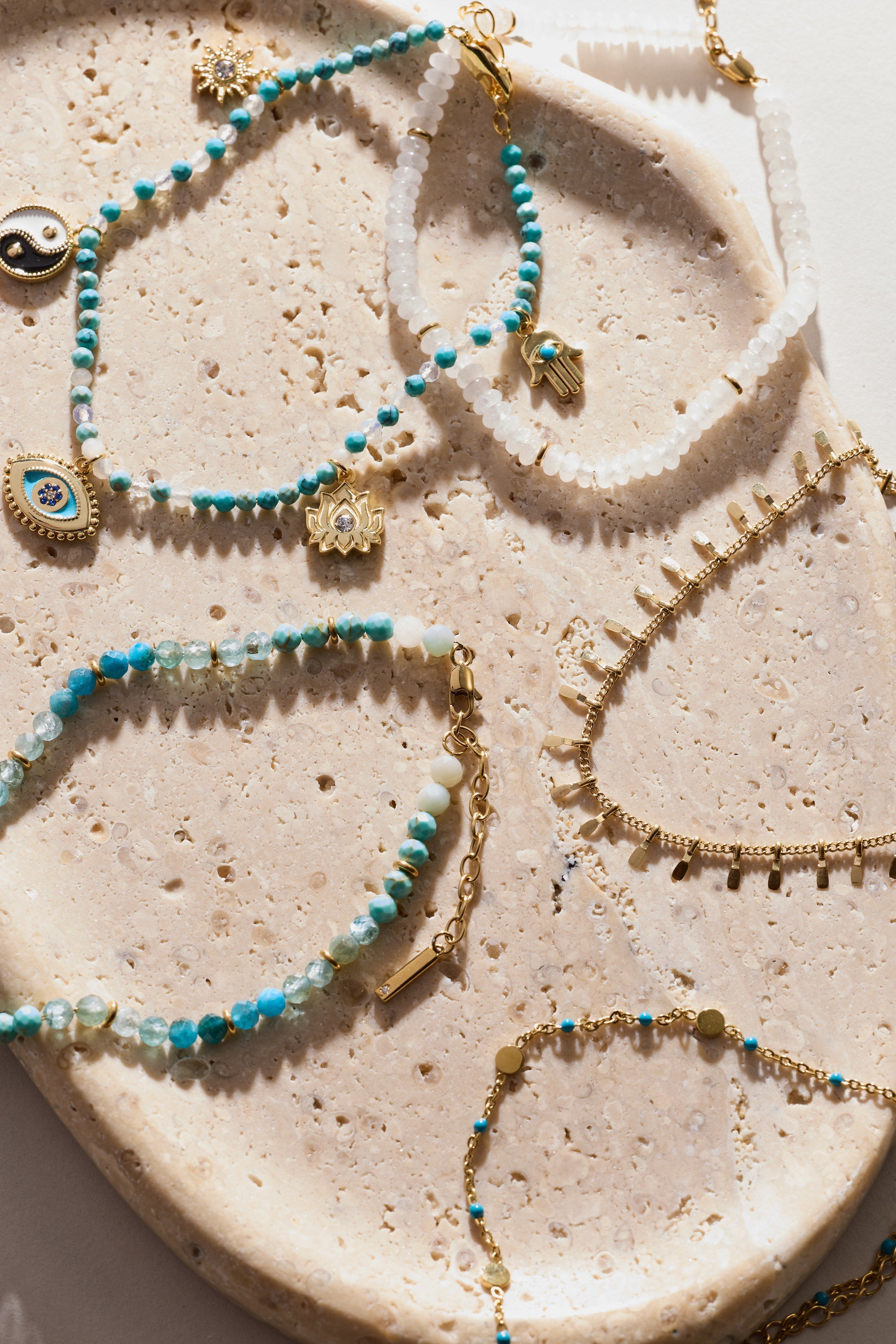 Healing Stone Charm Anklet - Aaria Tees Aaria Tees