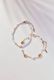 Sandy Peach Ombre Semi-Precious Beaded Anklet - Aaria Tees Aaria Tees
