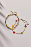 Green Ombre Semi-Precious Beaded Anklet - Aaria Tees Aaria Tees