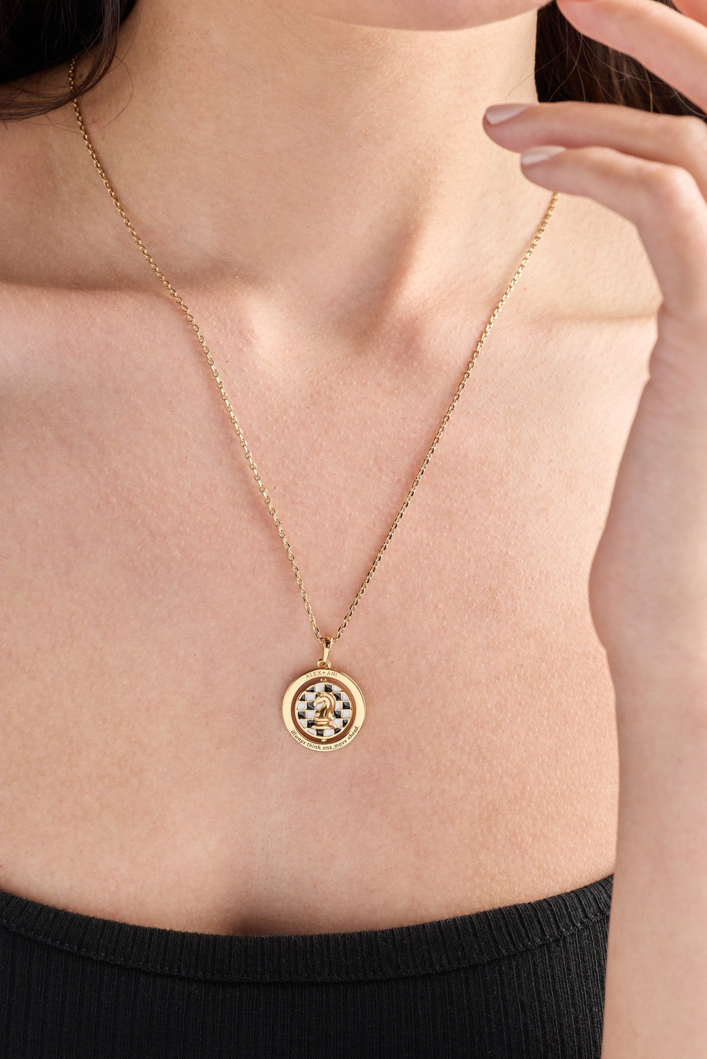 'Always Think One Move Ahead' Chess Spinner Pendant - Aaria Tees Aaria Tees