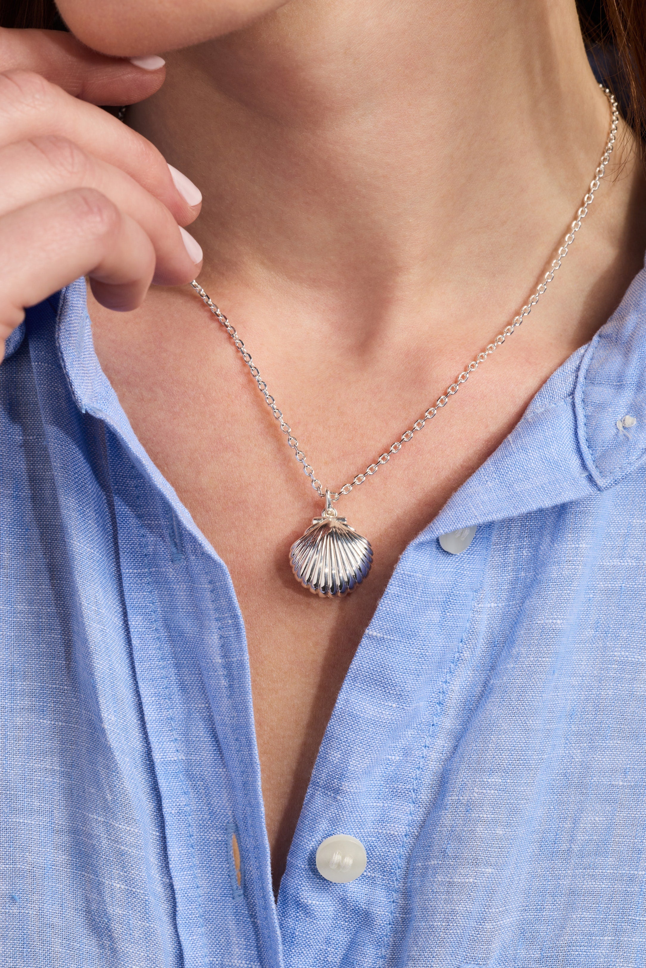 Salt + Sea 'Seashells Are Love Letters In The Sand' Seashell Locket Pendant - Aaria Tees Aaria Tees