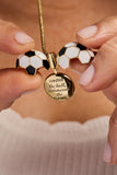 Soccer Ball "Control The Ball, Command The Game" Locket Necklace - Aaria Tees Aaria Tees