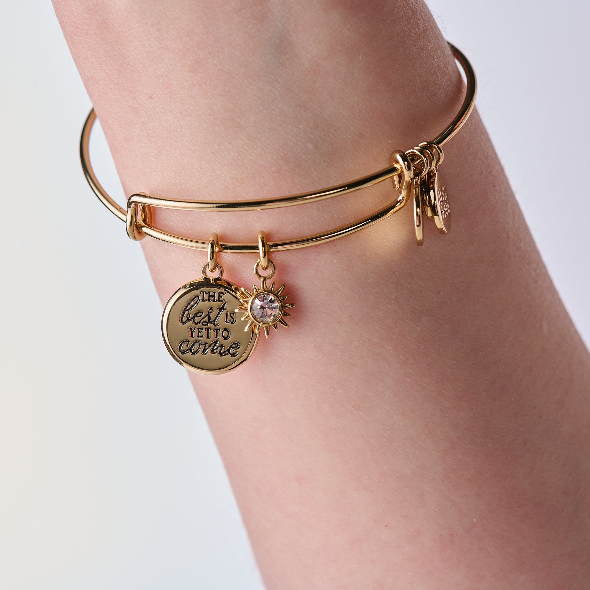 'The Best Is Yet To Come' Duo Charm Bangle - Aaria Tees Aaria Tees