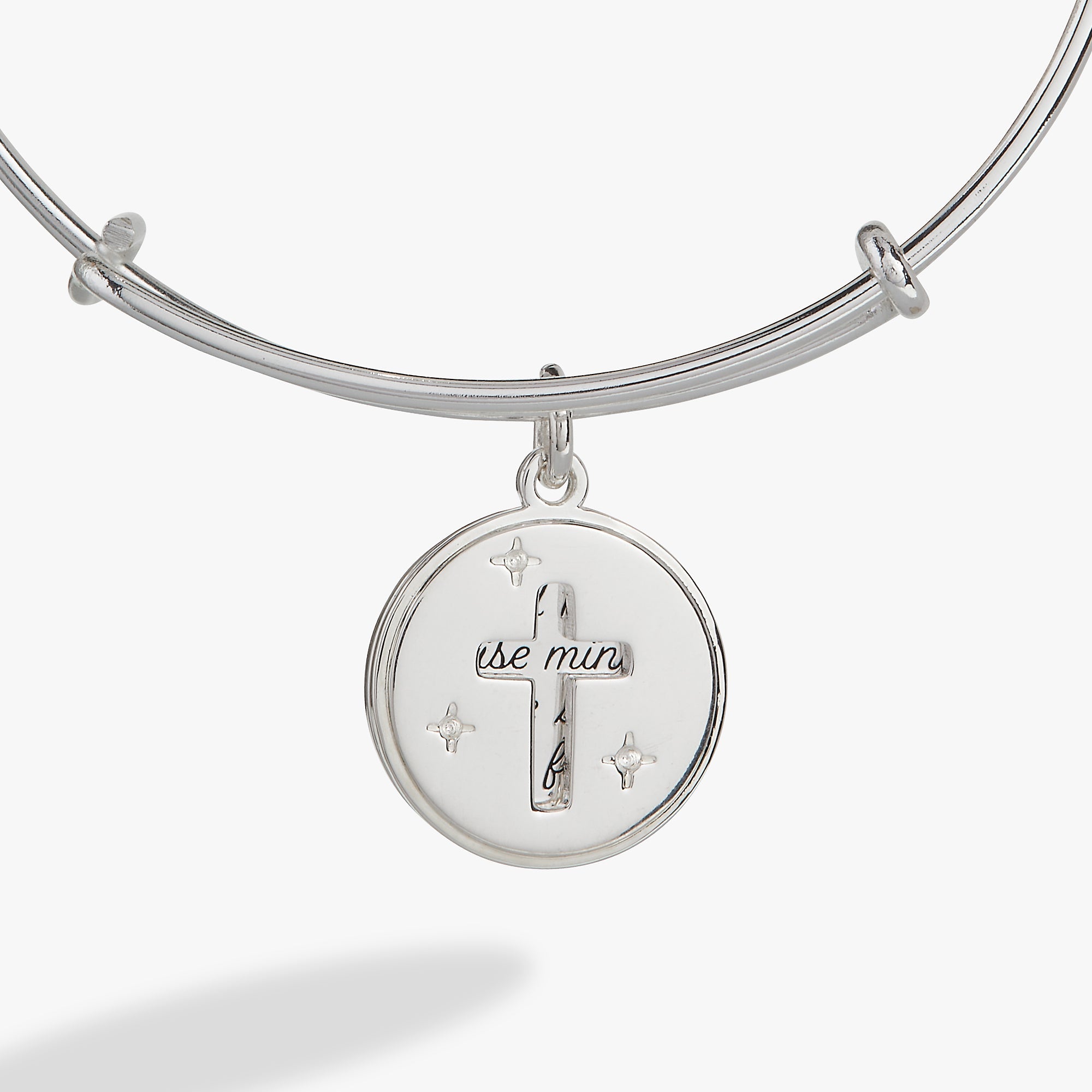 Hidden Message Cross Affirmation Bangle - Aaria Tees Aaria Tees