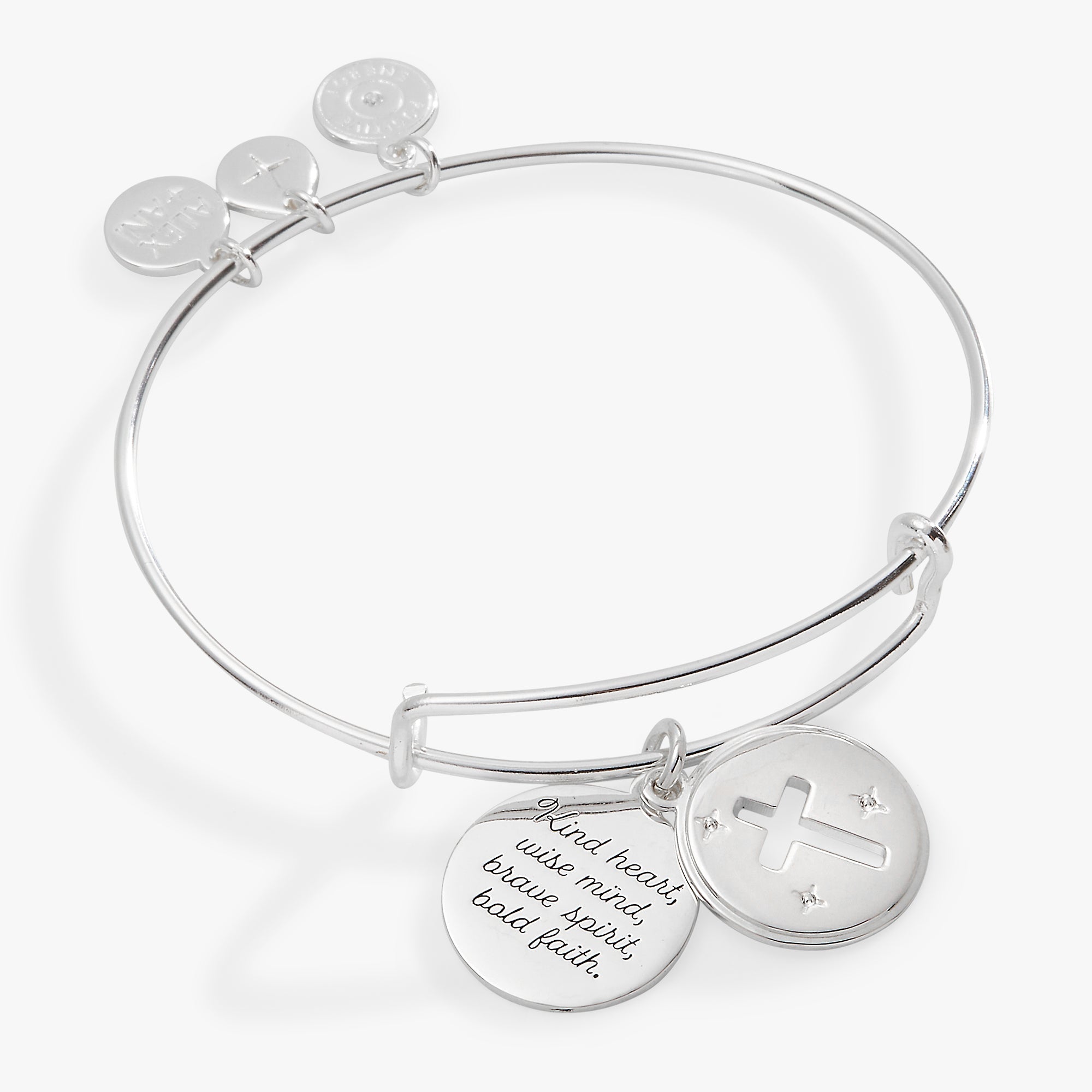 Hidden Message Cross Affirmation Bangle - Aaria Tees Aaria Tees