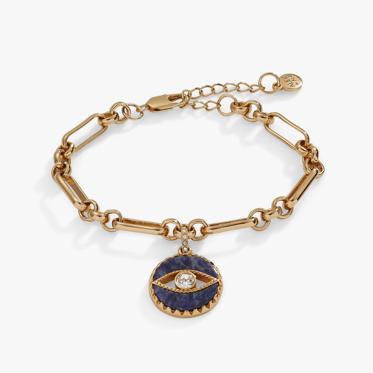 Sodalite Evil Eye Chain Bracelet - Aaria Tees