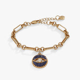 Sodalite Evil Eye Chain Bracelet - Aaria Tees Aaria Tees