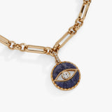 Sodalite Evil Eye Chain Bracelet - Aaria Tees Aaria Tees