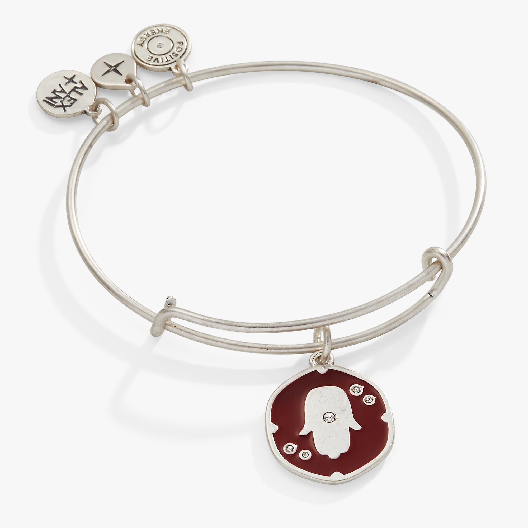 Glass Crystal Hamsa Charm Bangle - Aaria Tees Aaria Tees