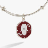 Glass Crystal Hamsa Charm Bangle - Aaria Tees Aaria Tees