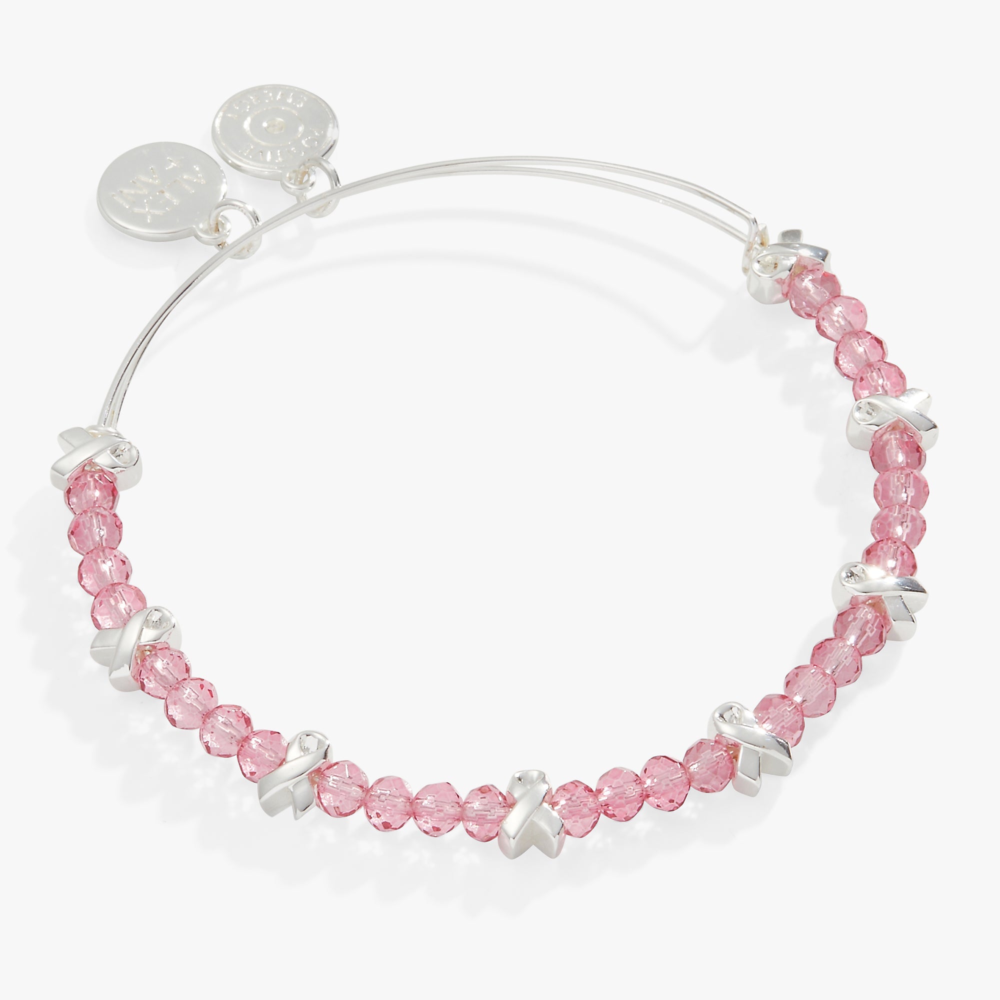Breast Cancer Awareness Pink Ribbon Bangle - Aaria Tees Aaria Tees