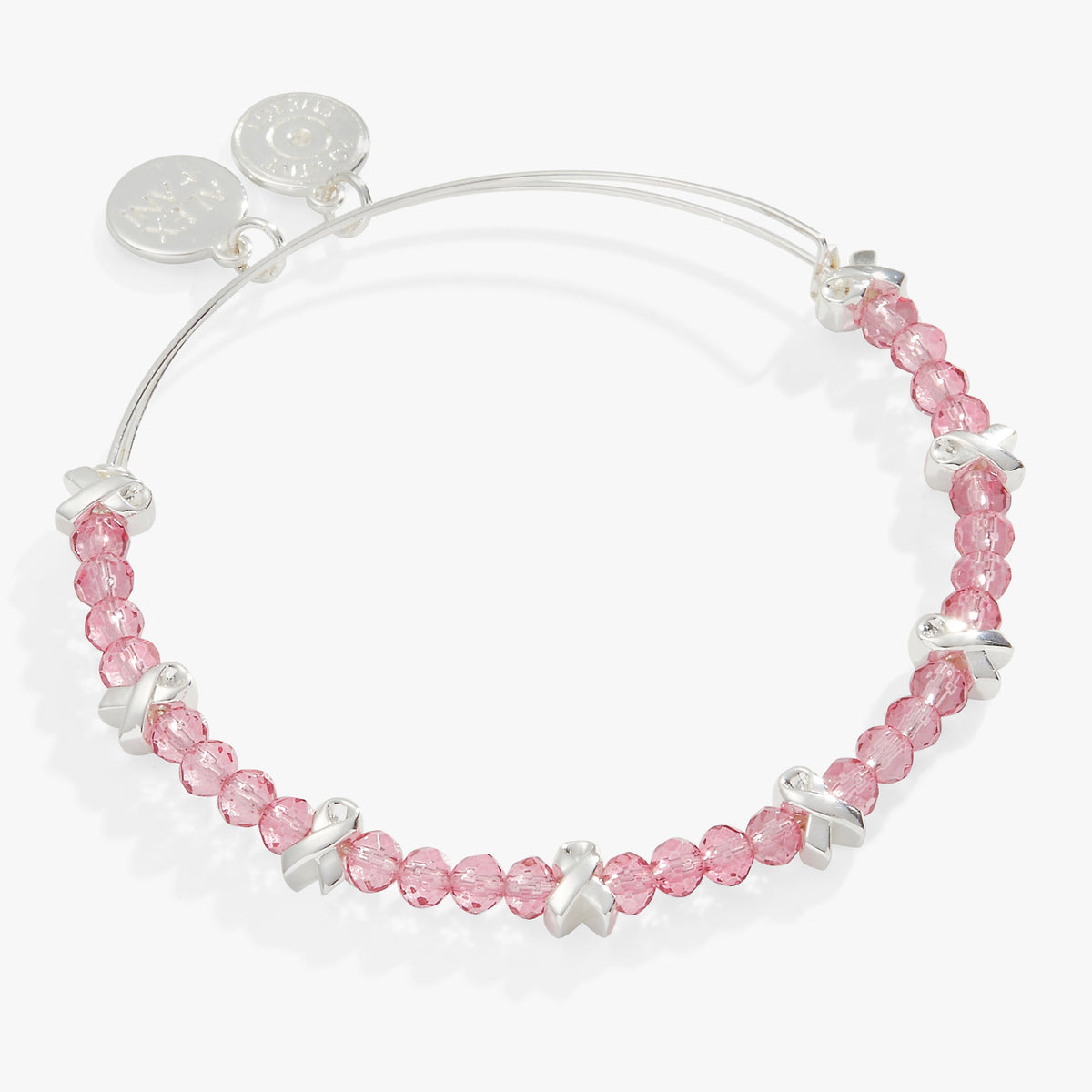 Breast Cancer Awareness Pink Ribbon Bangle - Aaria Tees