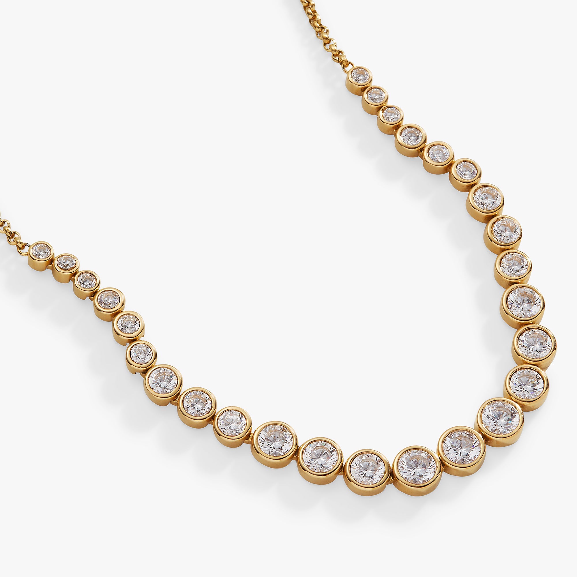 Crystal Tennis Necklace - Aaria Tees Aaria Tees