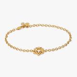 Star of David Heart Bracelet, 14kt Gold Plated - Aaria Tees Aaria Tees