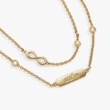 Sister Infinity Chain Double Strand Bracelet - Aaria Tees Aaria Tees