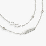 Sister Infinity Chain Double Strand Bracelet - Aaria Tees Aaria Tees