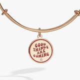 'Good Things Are Coming' Mantra Charm Bangle - Aaria Tees Aaria Tees