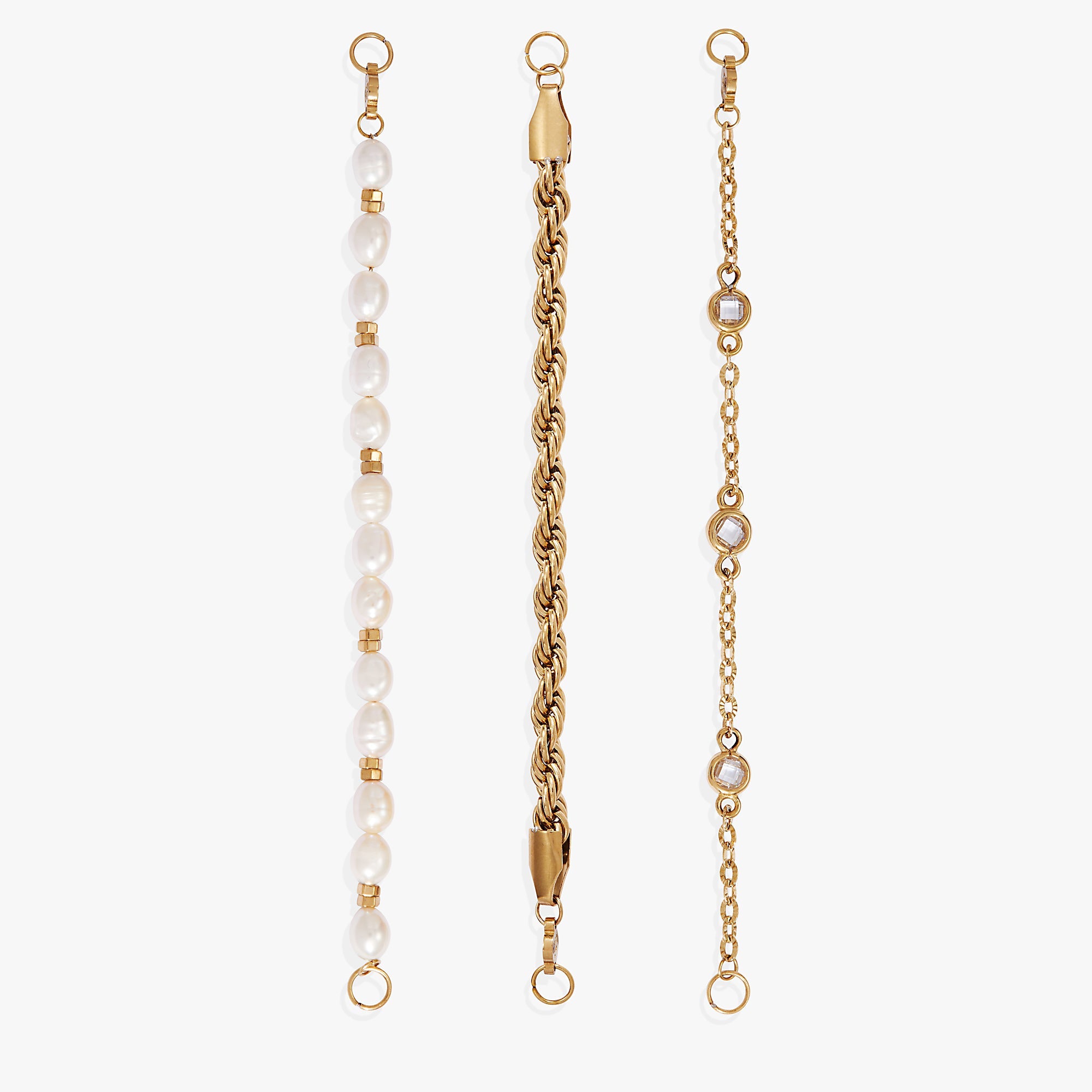 Crystal + Pearl Stranded™ Bracelet Set - Aaria Tees Aaria Tees