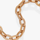 Oval Link Crystal Chain Toggle Bracelet - Aaria Tees Aaria Tees
