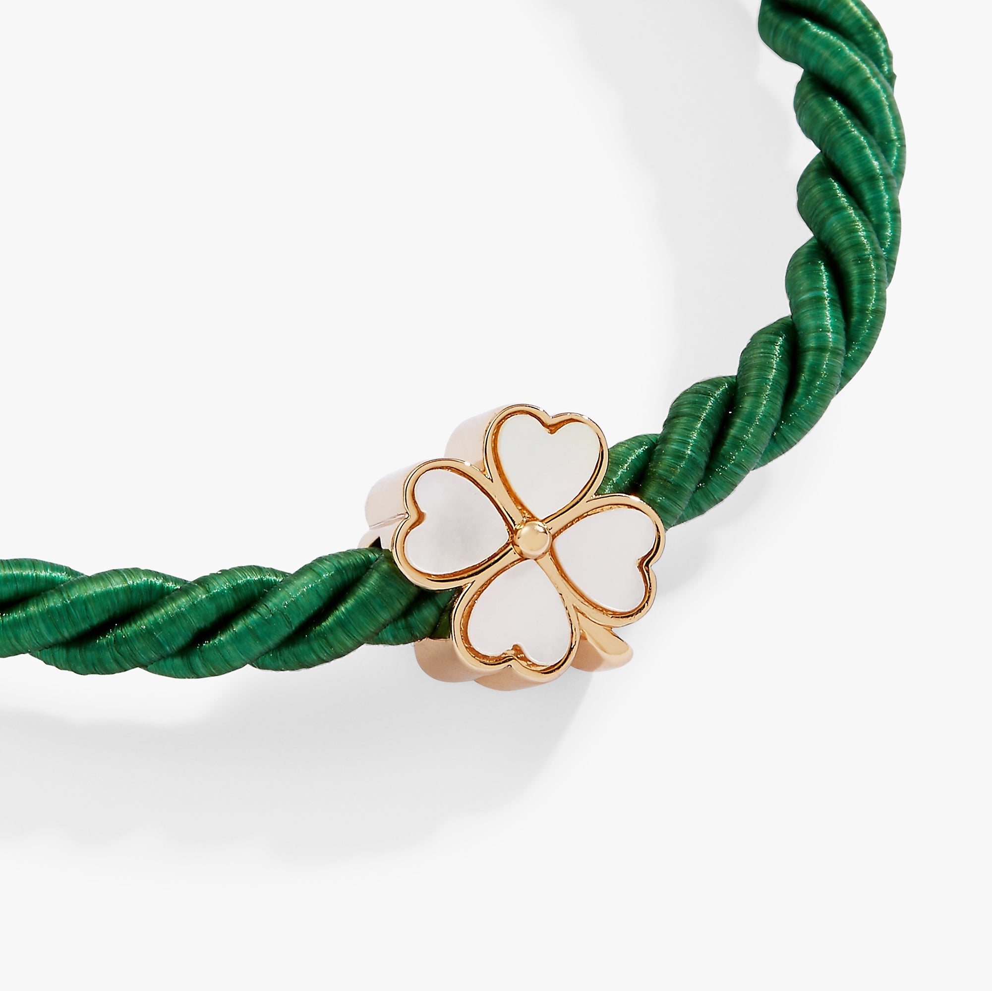 Four Leaf Clover Cord Bracelet - Aaria Tees Aaria Tees