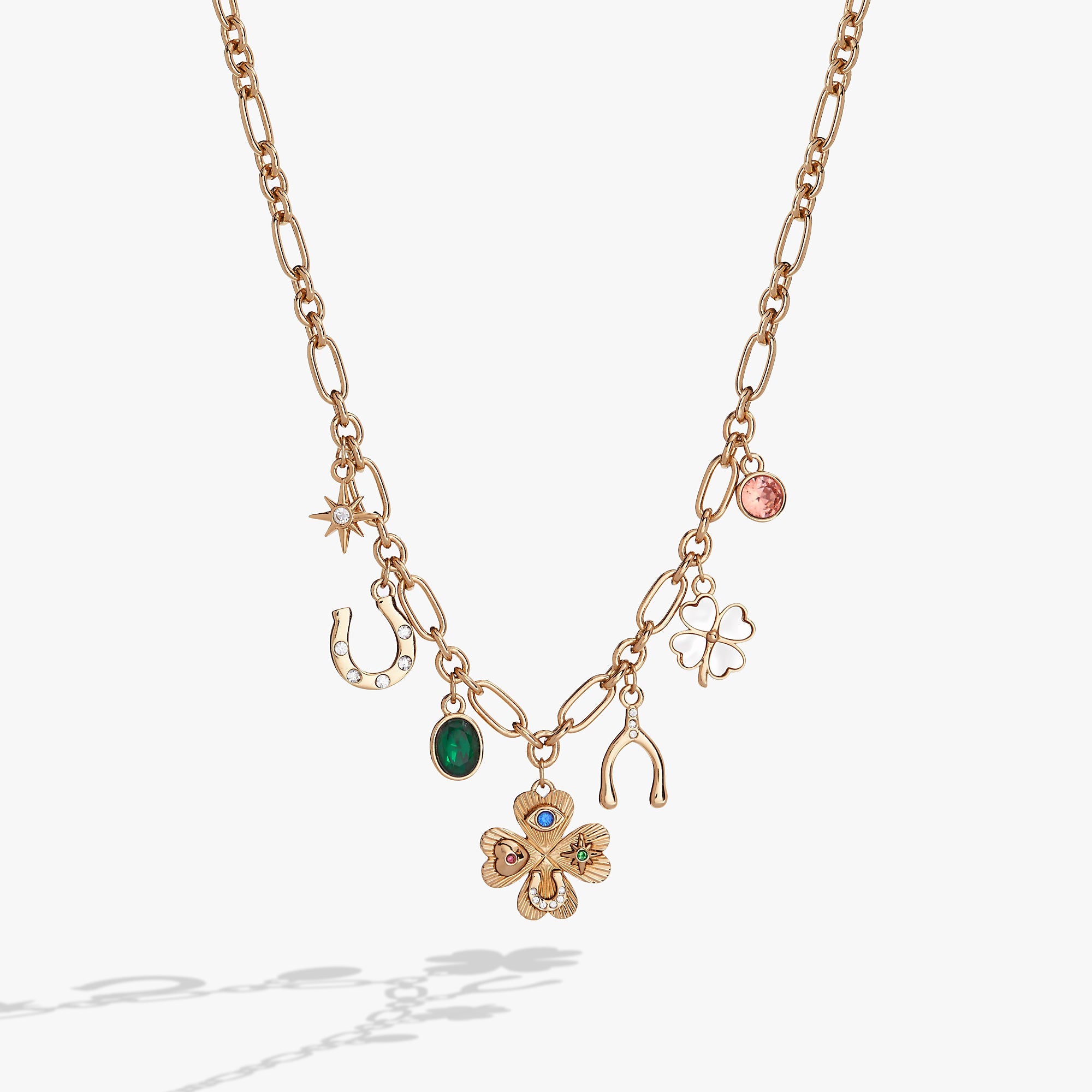 Lucky Four Leaf Clover Charm Necklace - Aaria Tees Aaria Tees