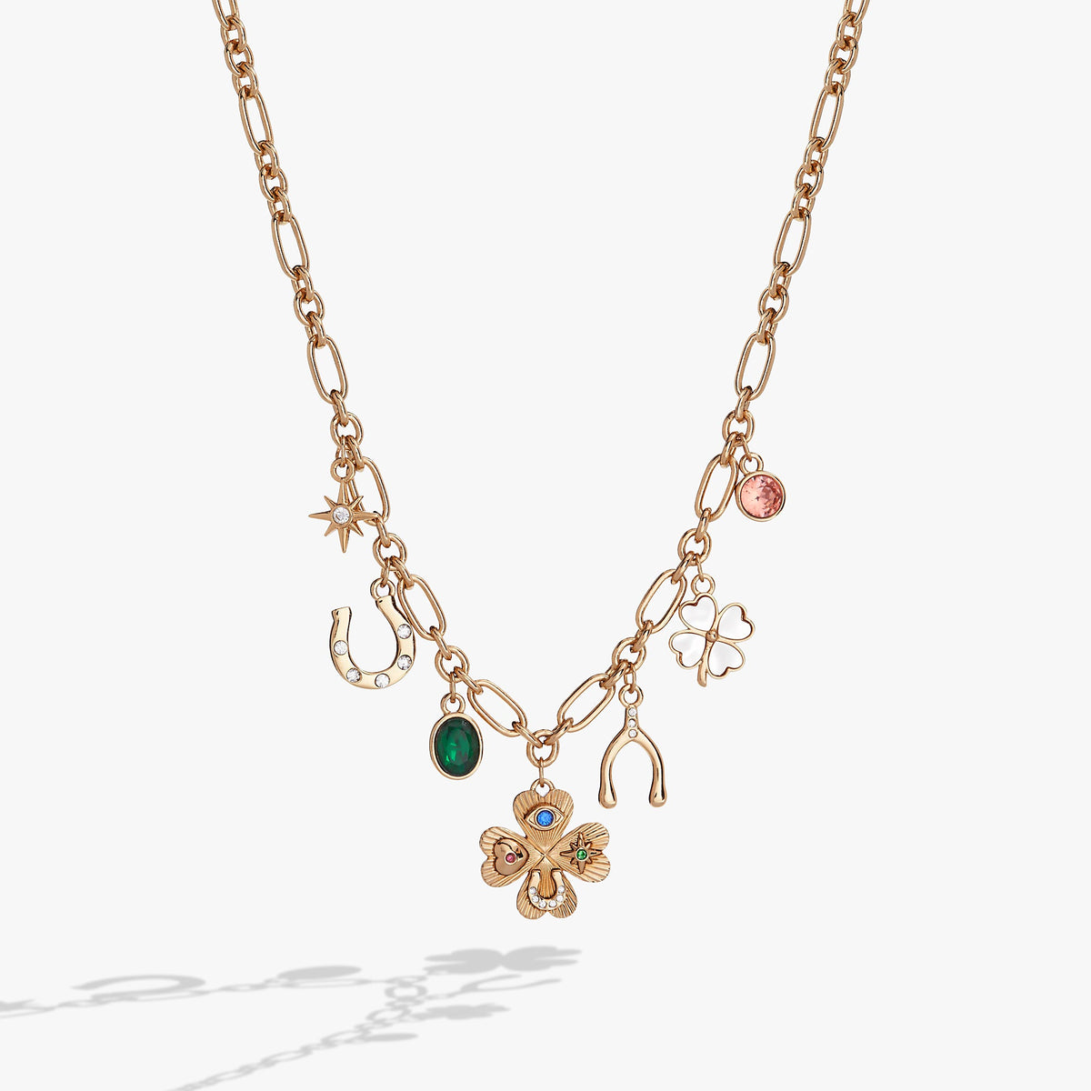 Lucky Four Leaf Clover Charm Necklace - Aaria Tees