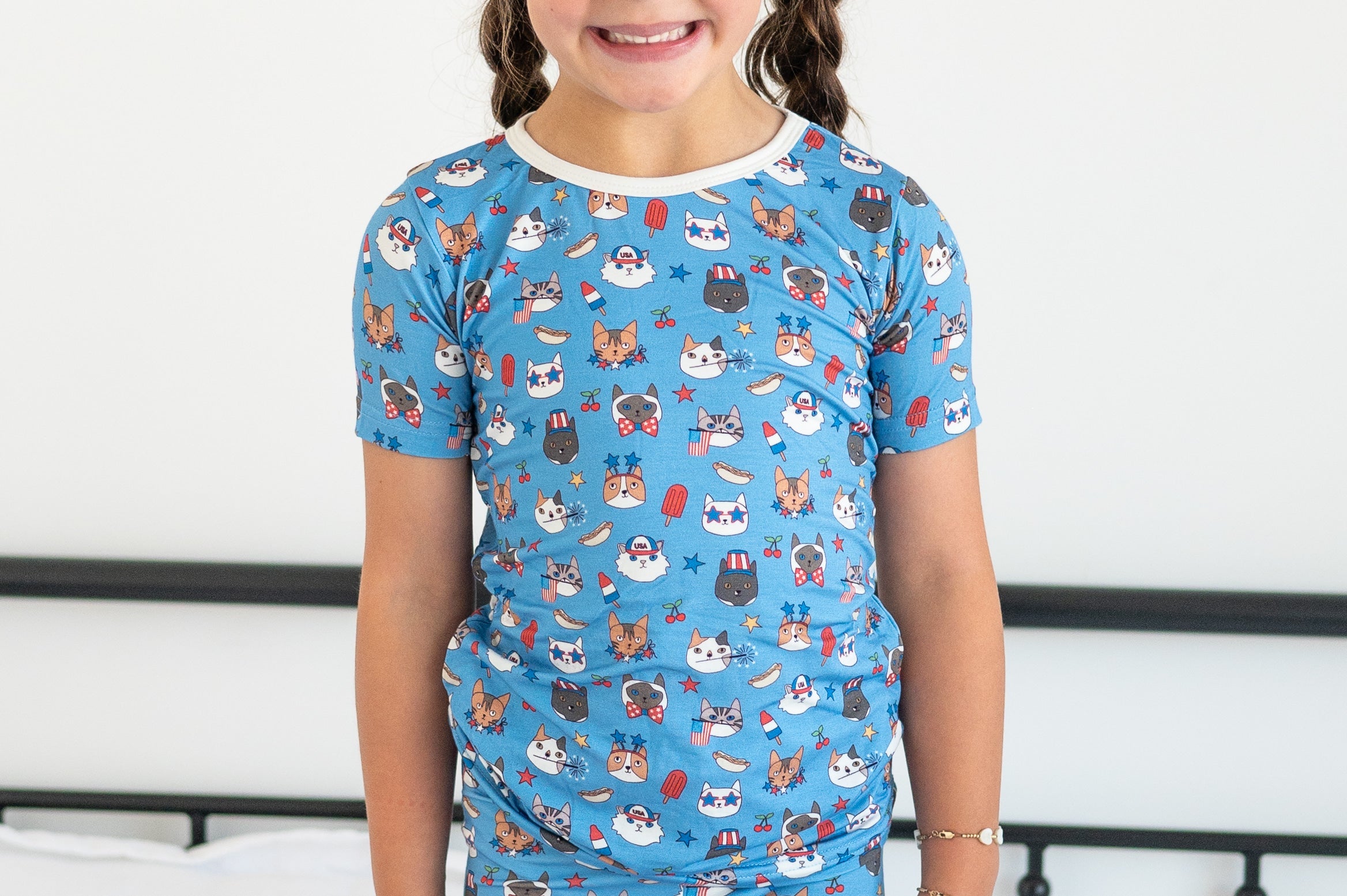 Freedom Cats (Short Sleeve PJ) - Aaria Tees Aaria Tees