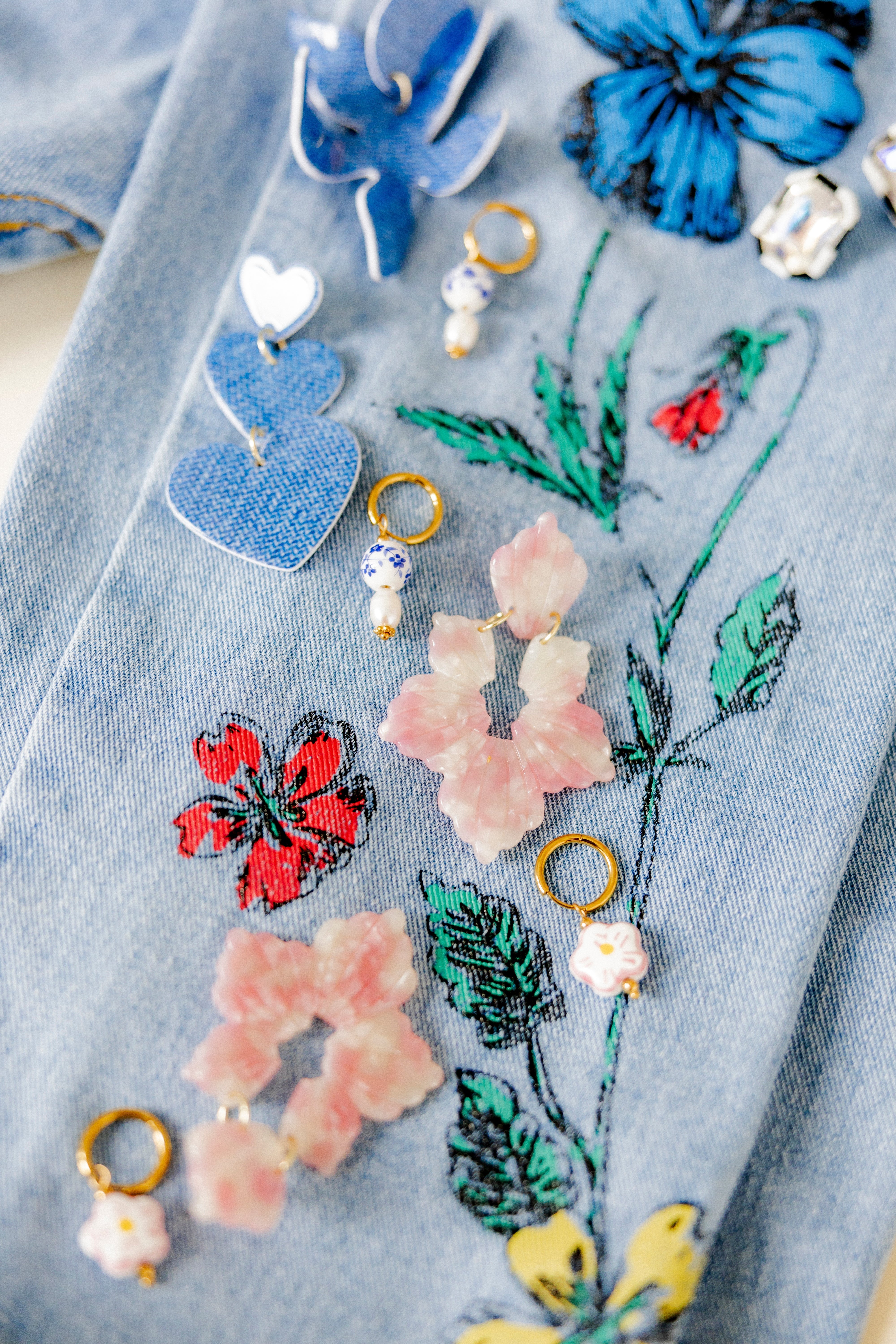 Michelle Statement Earrings - Pink Sugar - Aaria Tees Aaria Tees