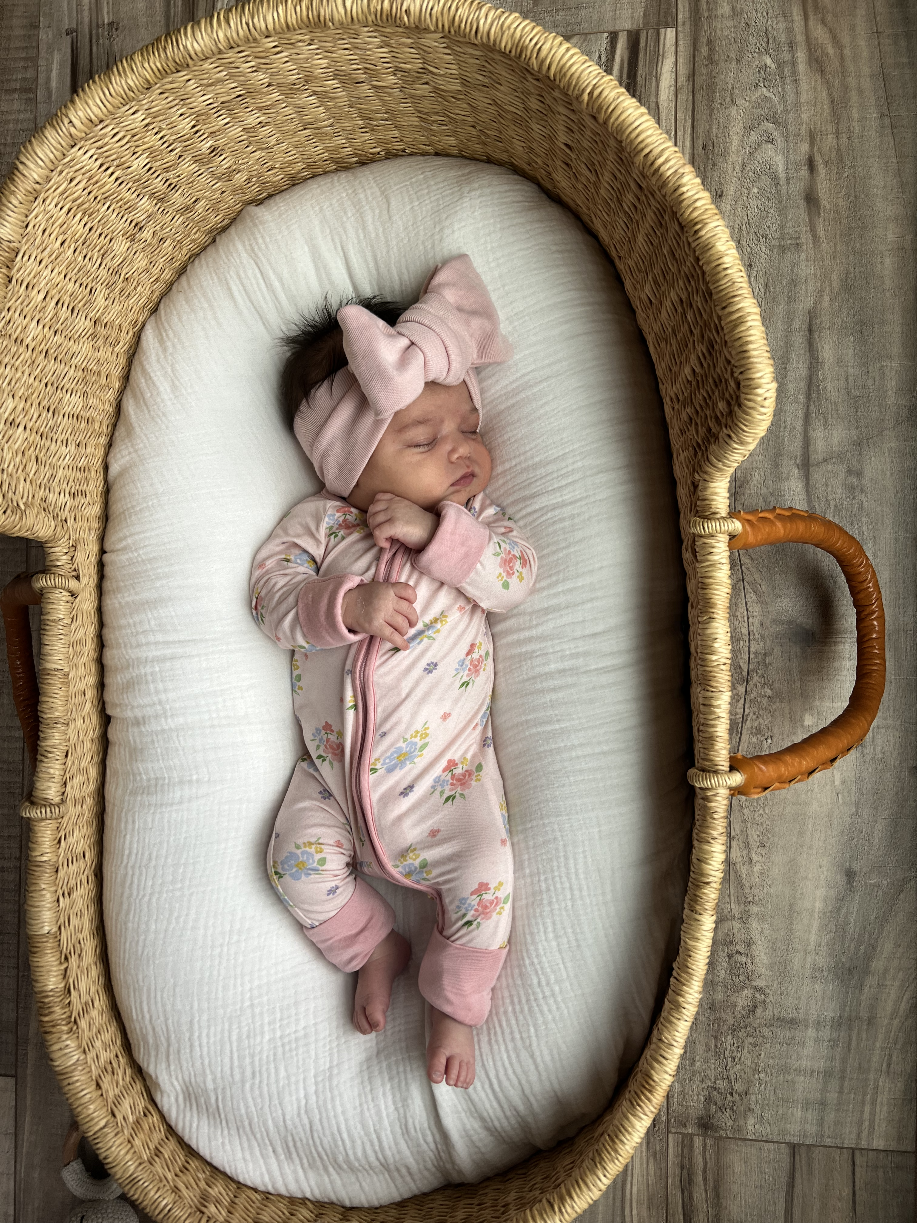 Blush Bloom (Convertible Zip Footies) - Aaria Tees Aaria Tees