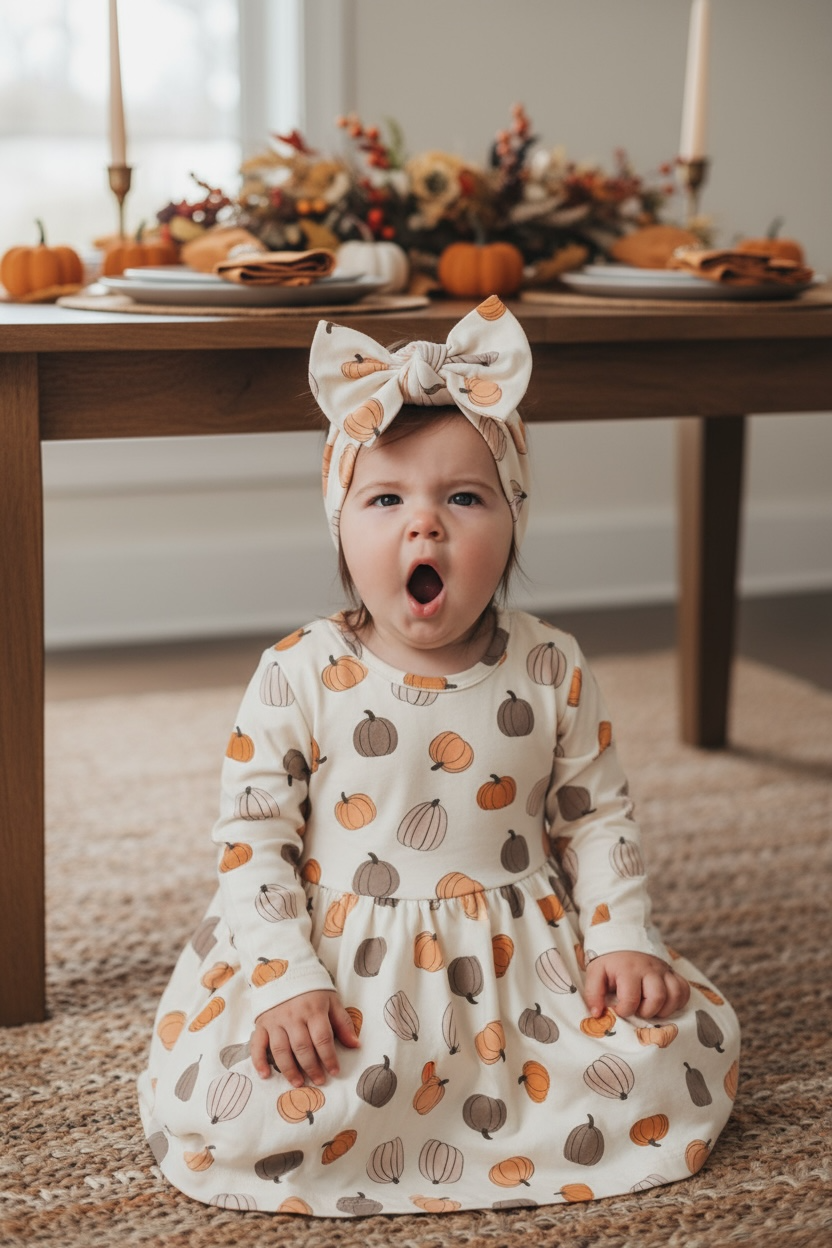 Pumpkins Beige (Bodysuit Dress) - Aaria Tees Aaria Tees