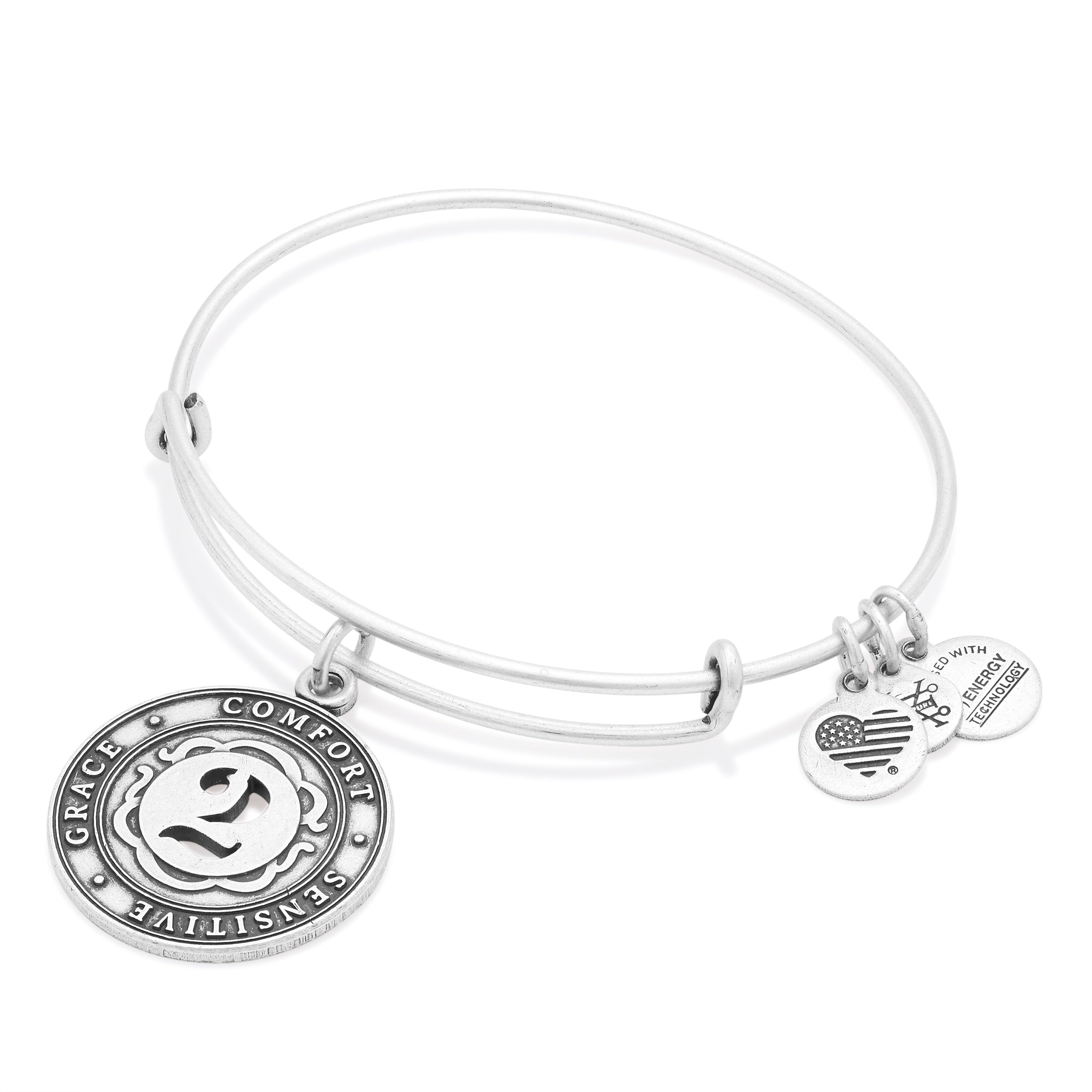 Number 2 Charm Bangle Bracelet | Grace, Comfort, and Sensitive - Aaria Tees Aaria Tees