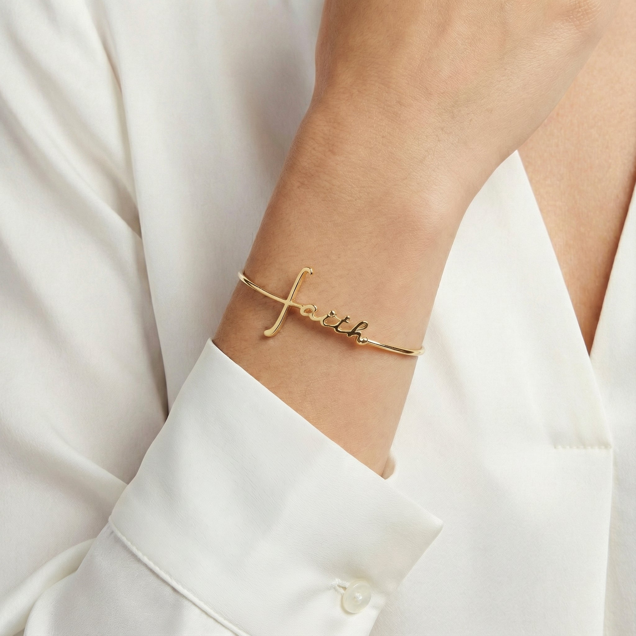 Faith In-Line Bracelet - Aaria Tees Aaria Tees