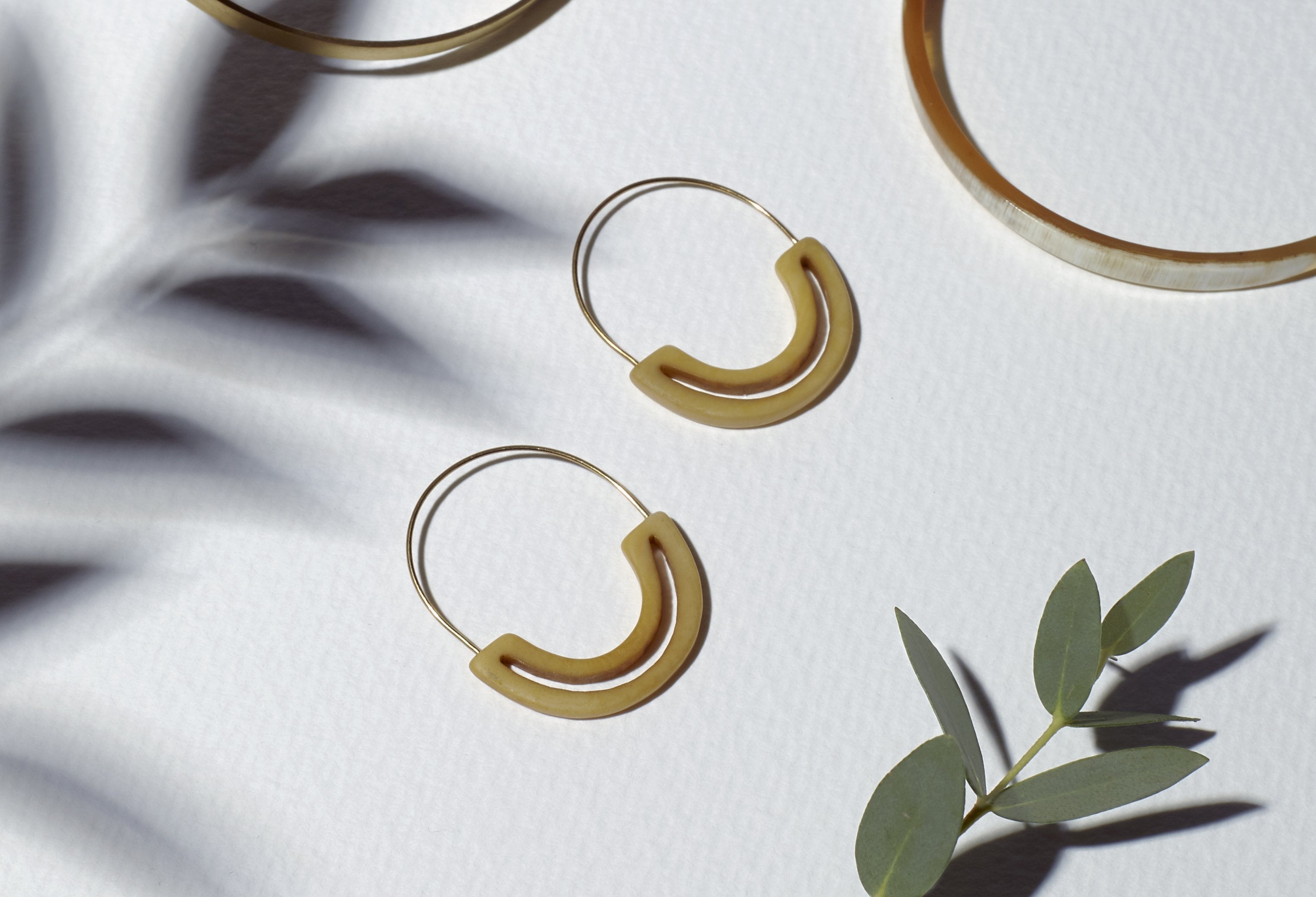 Ariana Carved Hoop Earrings - Aaria Tees Aaria Tees