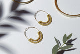 Ariana Carved Hoop Earrings - Aaria Tees Aaria Tees