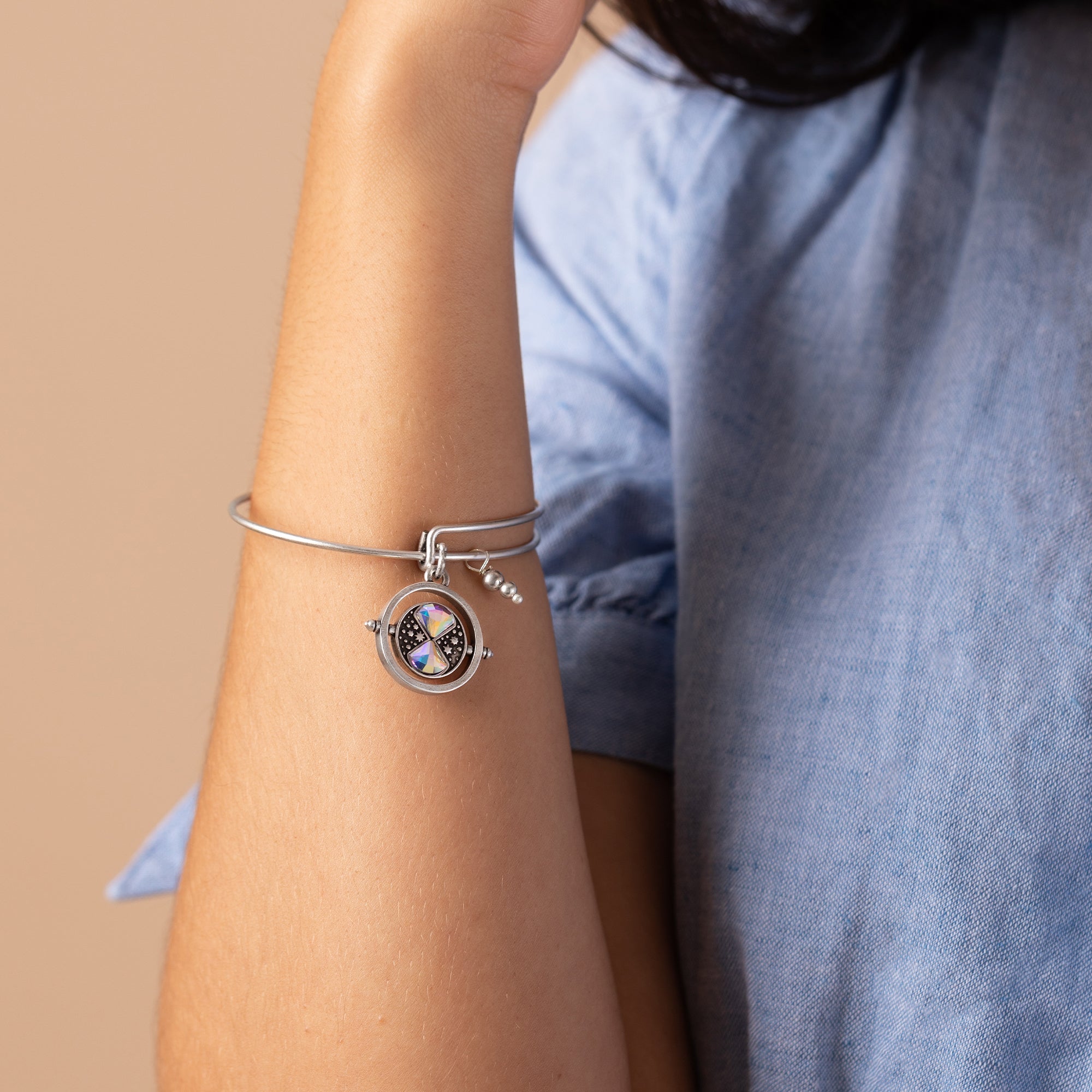 Harry Potter™ Time Turner Spinner Charm Bangle - Aaria Tees Aaria Tees