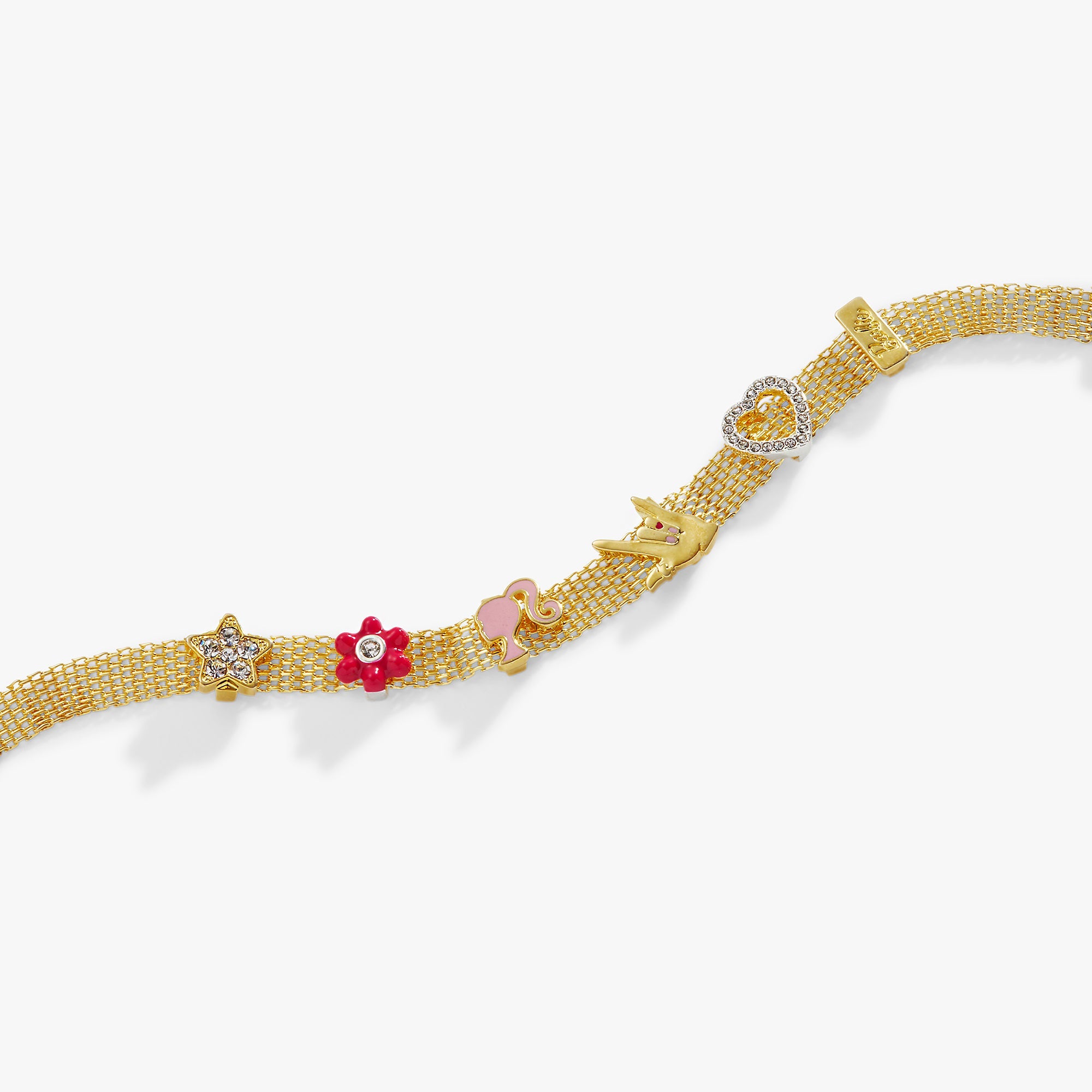 Barbie™ Multicharm Mesh Chain Bracelet - Aaria Tees Aaria Tees
