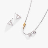 Harry Potter™ Glasses and Deathly Hallows Necklace and Earring Set, Sterling Silver - Aaria Tees Aaria Tees