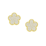 Adeline Clover Pave Stud Aaria Tees
