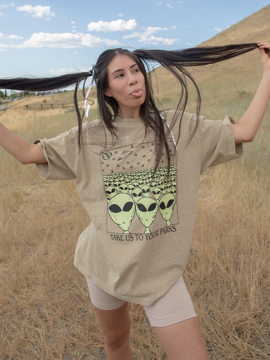 Alien Oversized Tee - Aaria Tees Aaria Tees