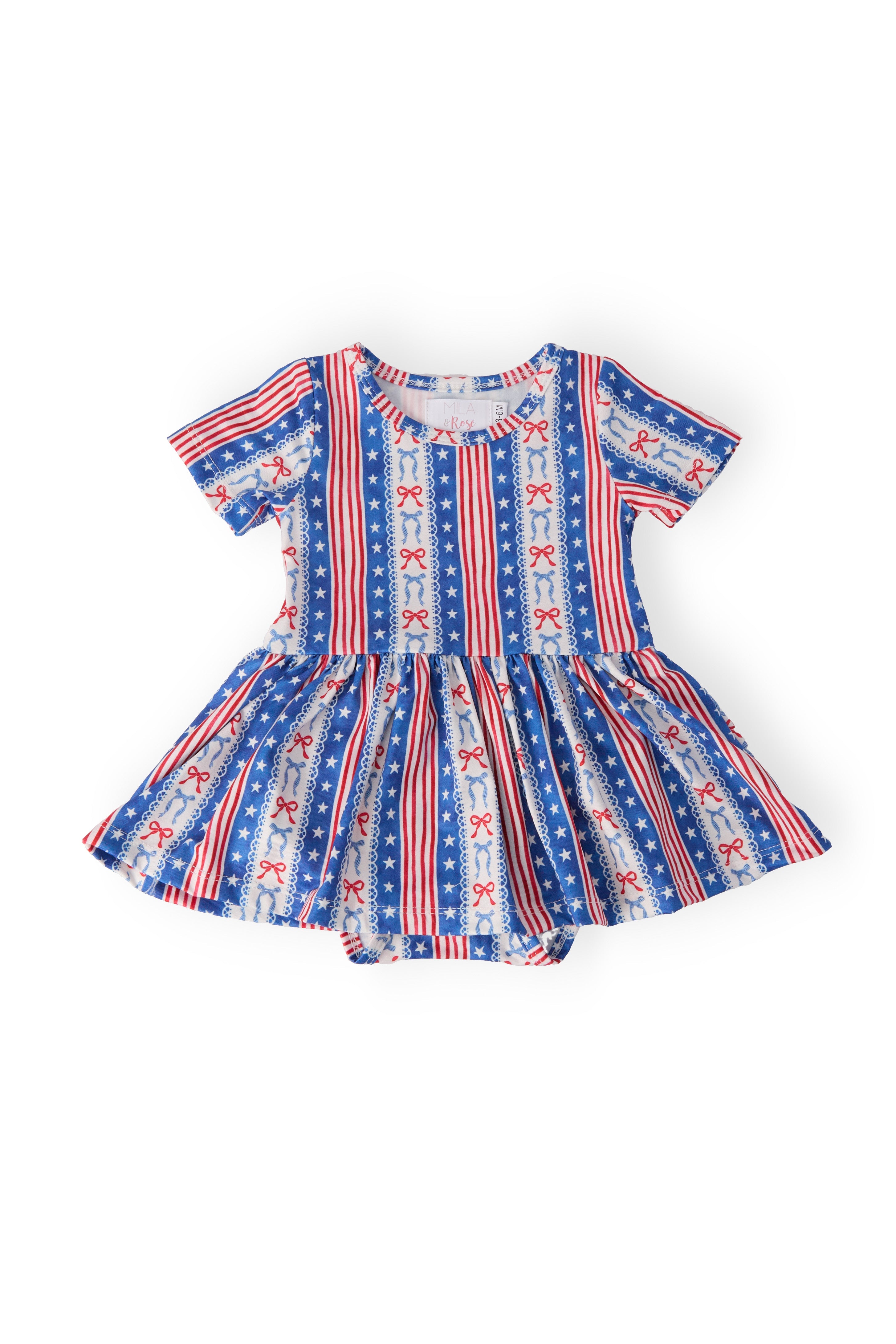 All-American Girl S/S Twirl Bodysuit - Aaria Tees Aaria Tees