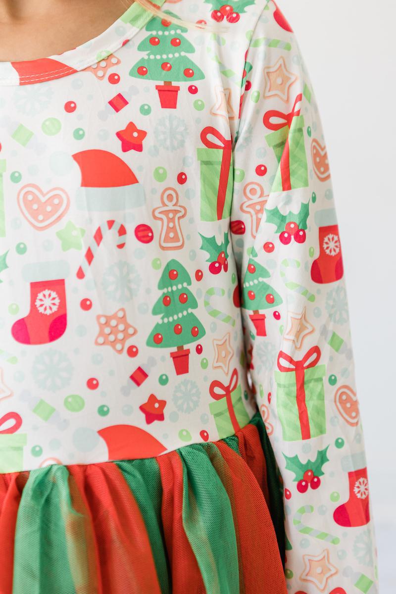 All I Want for Christmas L/S Tutu Dress - Aaria Tees Aaria Tees