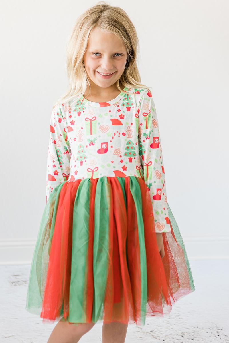 All I Want for Christmas L/S Tutu Dress - Aaria Tees Aaria Tees
