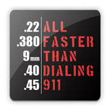 All Faster than Dialing 911 Aluminum Sign Aaria Tees