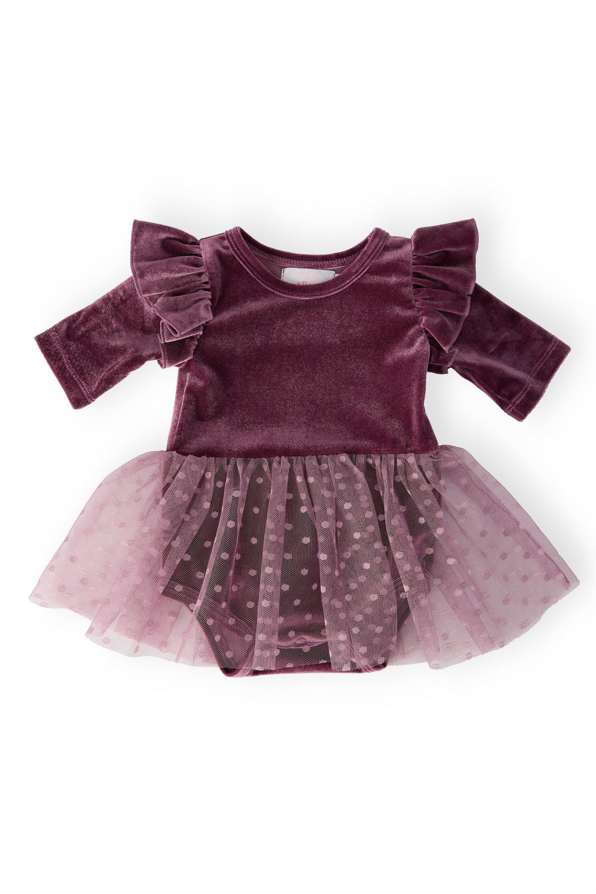 Amethyst Velvet Tutu Bodysuit - Aaria Tees