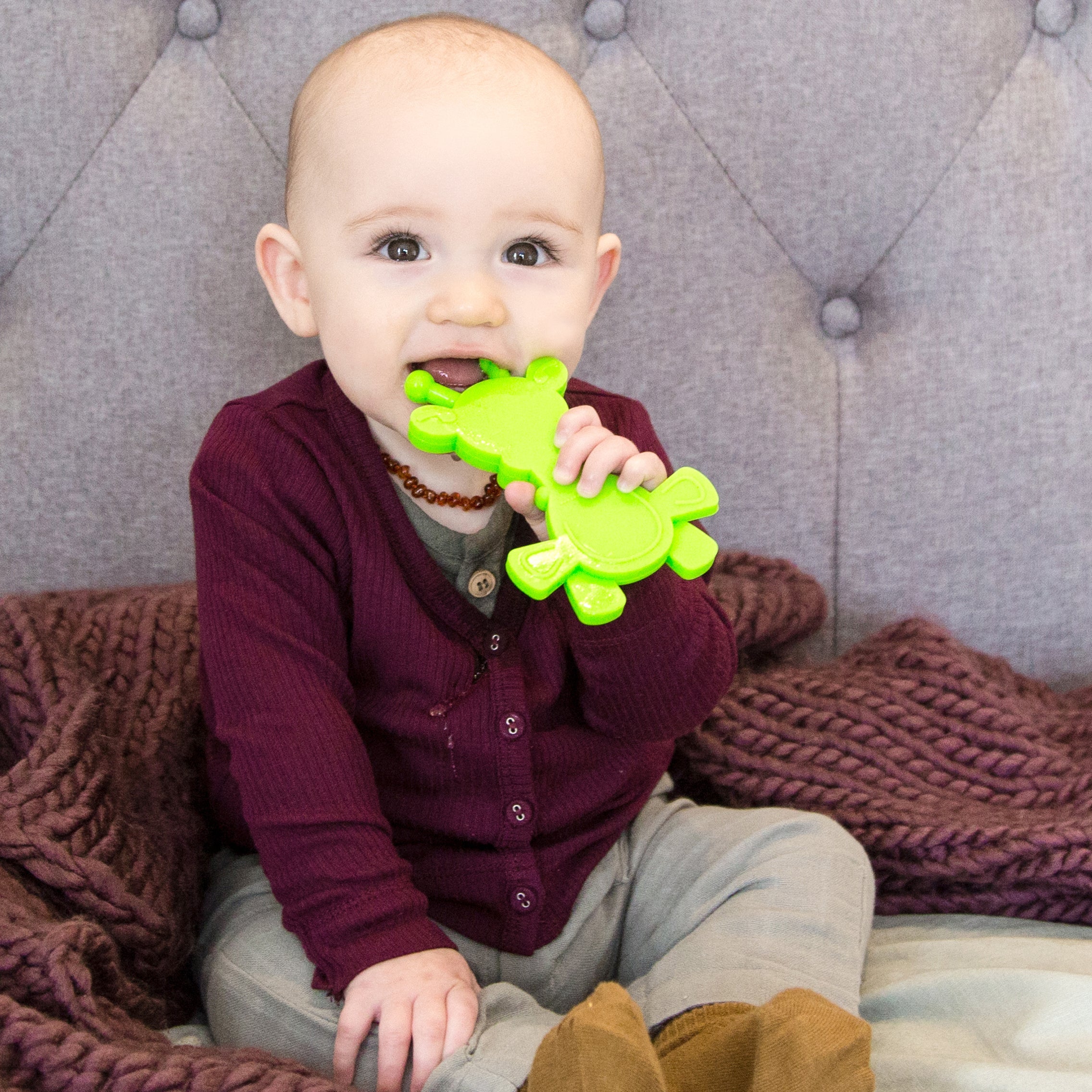 Little bamBAM Baby Teething Toy - Lime - Aaria Tees Aaria Tees