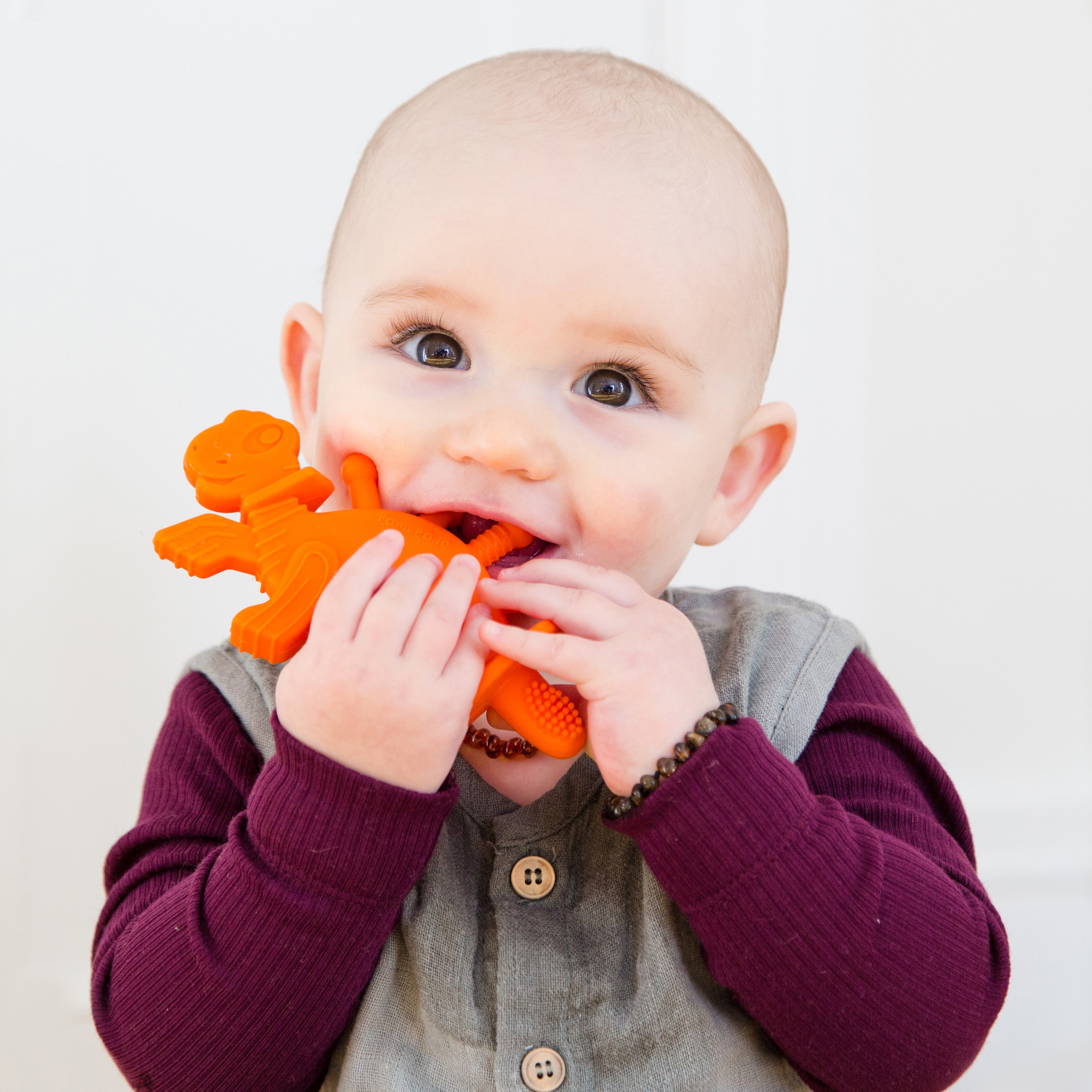 Dibly the Dino-Sore-No-More - Orange - Aaria Tees Aaria Tees