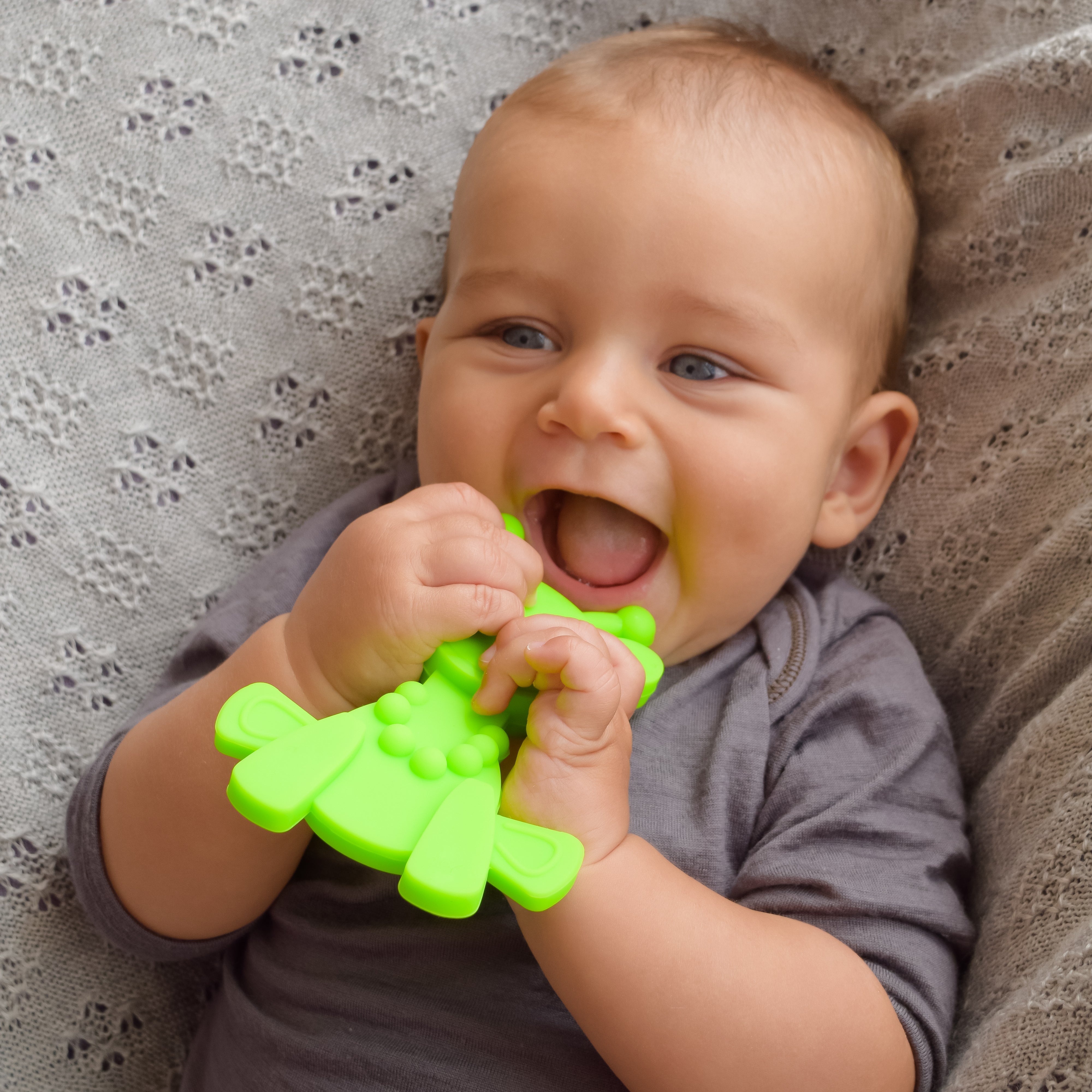 Little bamBAM Baby Teething Toy - Lime - Aaria Tees Aaria Tees